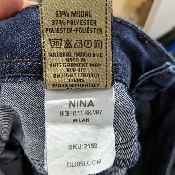 Dl1961 | Nina High Rise Skinny In Milan Blue - Picture 8 of 8